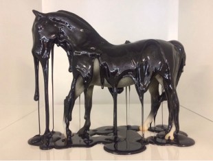Artwork of horse with dripping liquid by artist Amber Cobb