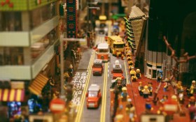 image of a Hong Kong created in Lego