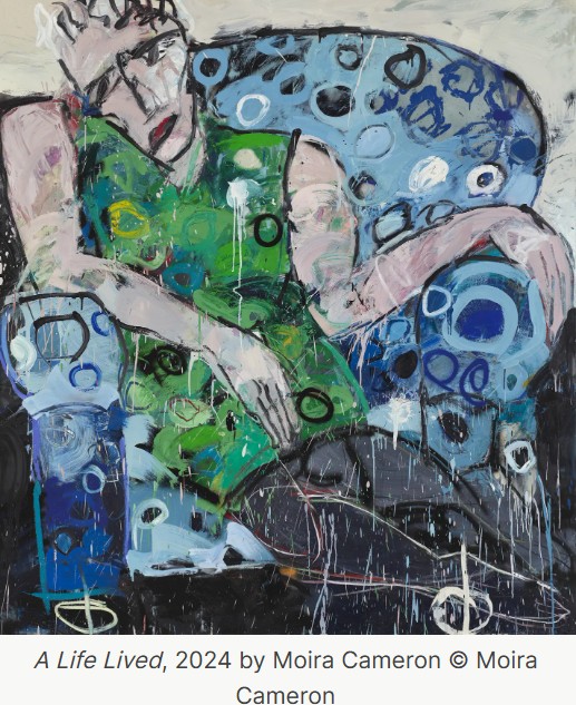 British artist Moira Cameron won First Prize for her self-portrait A Life Lived. Image supplied. Awards and arts prize winners.