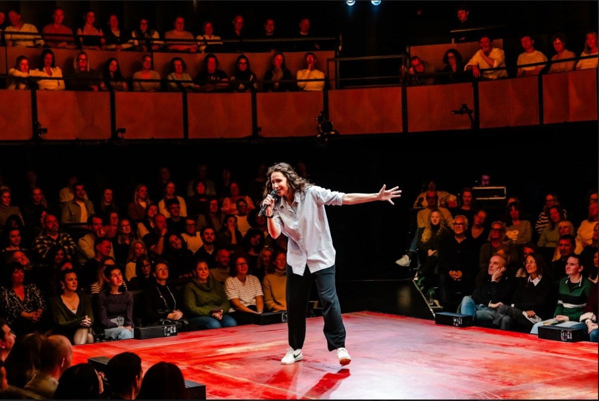 Minnie Driver in Every Brilliant Thing. Photo: Danny Kaan.