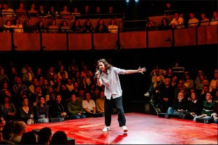 Minnie Driver in Every Brilliant Thing. Photo: Danny Kaan.