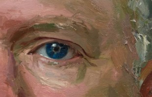 Detail from the cover of Twelve Paintings by Colin Davidson and Mark Carruthers. Image: Merrion Press.