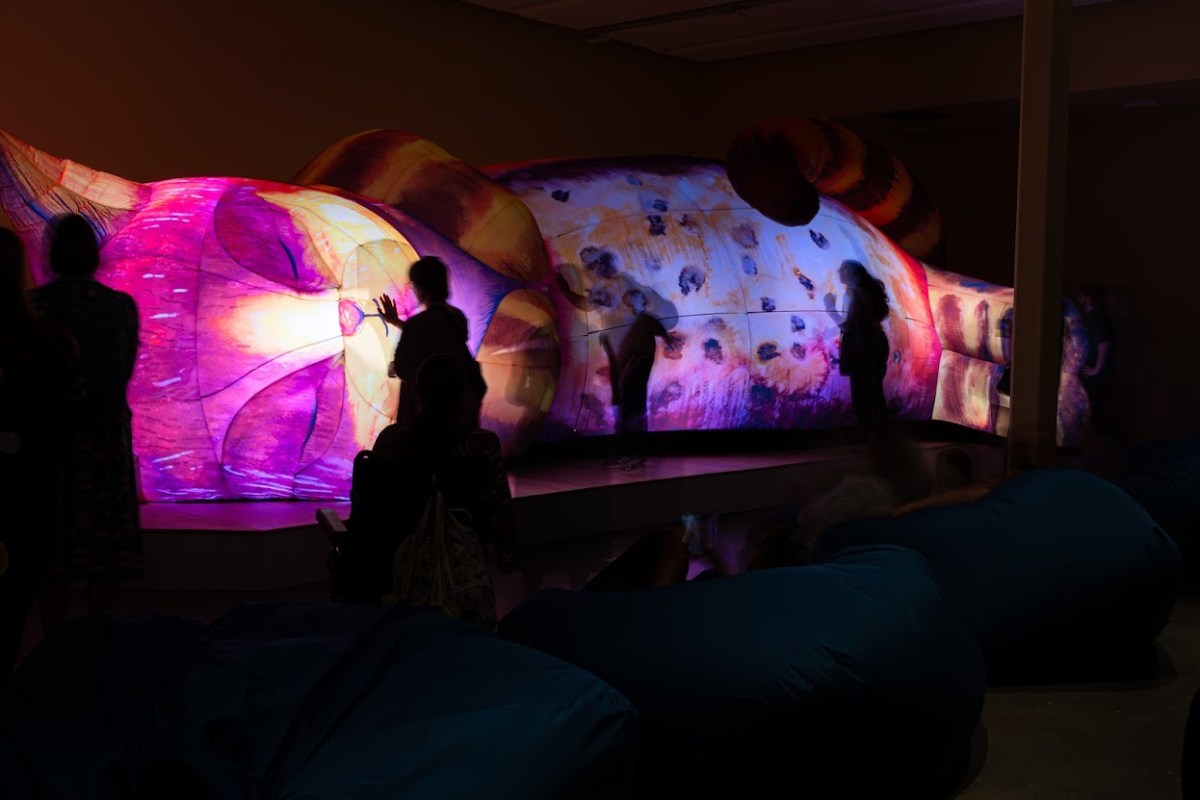 Air Giants' The Cat That Slept For A Thousand Years at the Bristol Light Festival. Courtesy: the artists.