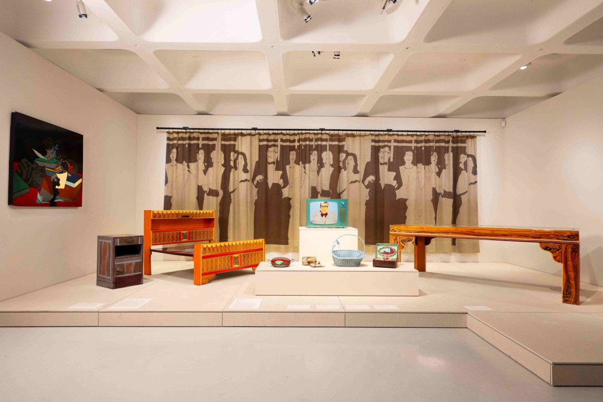 Installation view of the Beatriz González retrospective at the Barbican Art Gallery. Photo: David Parry.