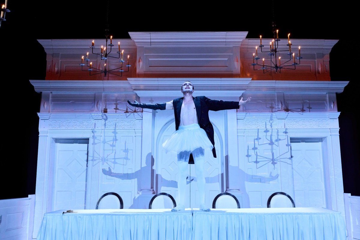 Sergo Vares as Puck in A Midsummer Nights Dream. Photo: Rich Lakos.