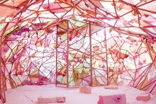 Yin Xiuzhen, Introspective Cavity, 2008. Used clothes, stainless steel, mirror, sound, sponge. 1500 x 900 x 425cm. Installation view, Ullens Center for Contemporary Art, China. Courtesy: the artist, Beijing Commune and UCCA.