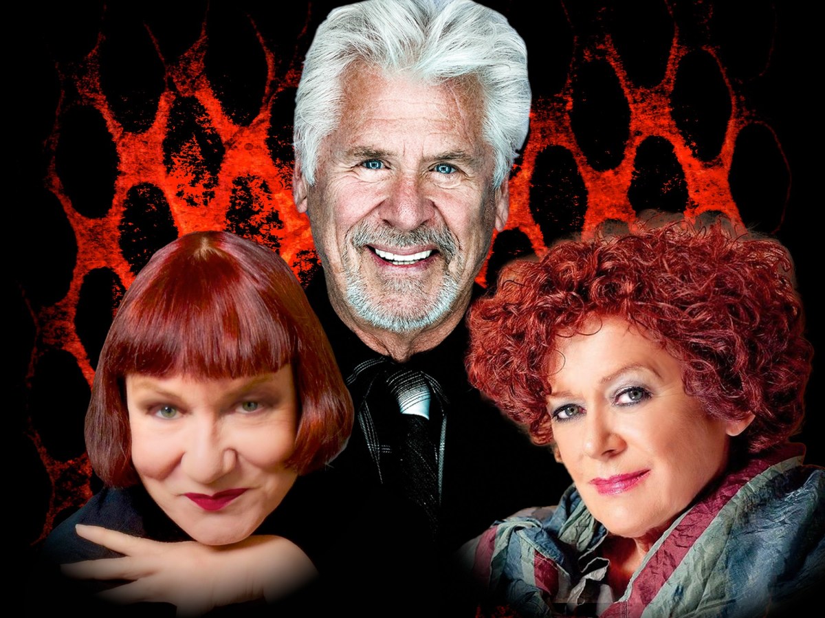 From left, Nell Campbell, Barry Bostwick and Patricia Quinn. The Rocky Horror Picture Show 50th Anniversary Spectacular Tour. Photo: Supplied.