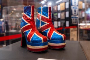 Geri Halliwell’s Union Jack boots. Photo: City of London Corporation. London art guide June 2026