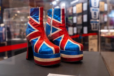 Geri Halliwell’s Union Jack boots. Photo: City of London Corporation. London art guide June 2026