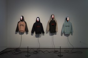 Nina Davies, Symbol. Installation view, Phantasmagoria: Folkloric Sculpture for the Digital Age, Henry Moore Institute. Photo: Rob Hill.
