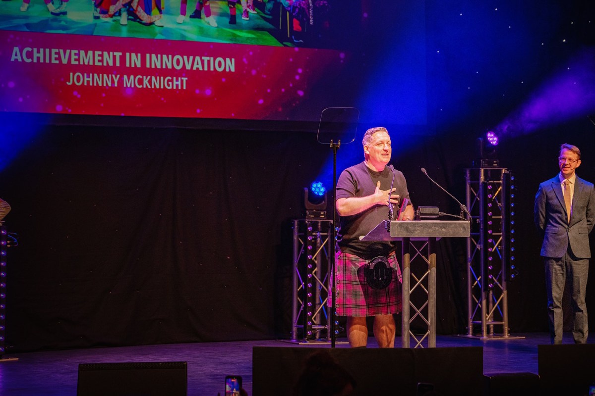 Johnny McKnight, winner of the Pantomime Awards Achievement in Innovation category. Photo: Andrew Billington Photography.