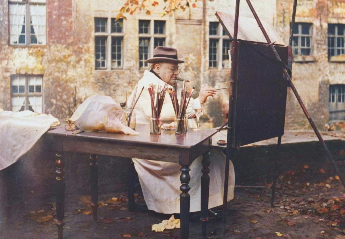 Sir Winston Churchill painting in Belgium, September 1946. Courtesy: Churchill Archives Centre, CSCT.
