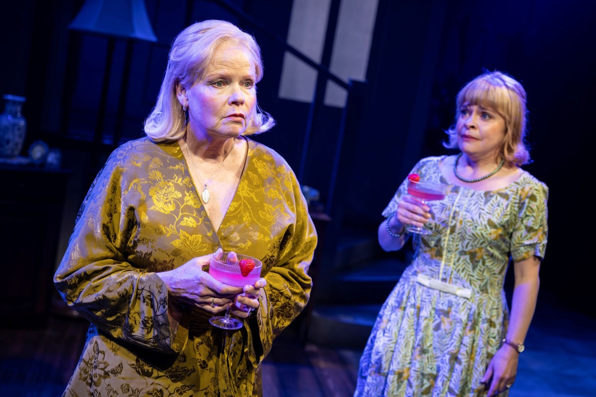 Sara Crowe and Jane Quinn in The Mirror Crack'd. Photo: Pamela Raith.