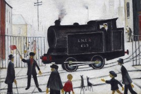LS Lowry, Level Crossing, 1946. Oil on canvas. Courtesy: The Lowry Collection, Salford