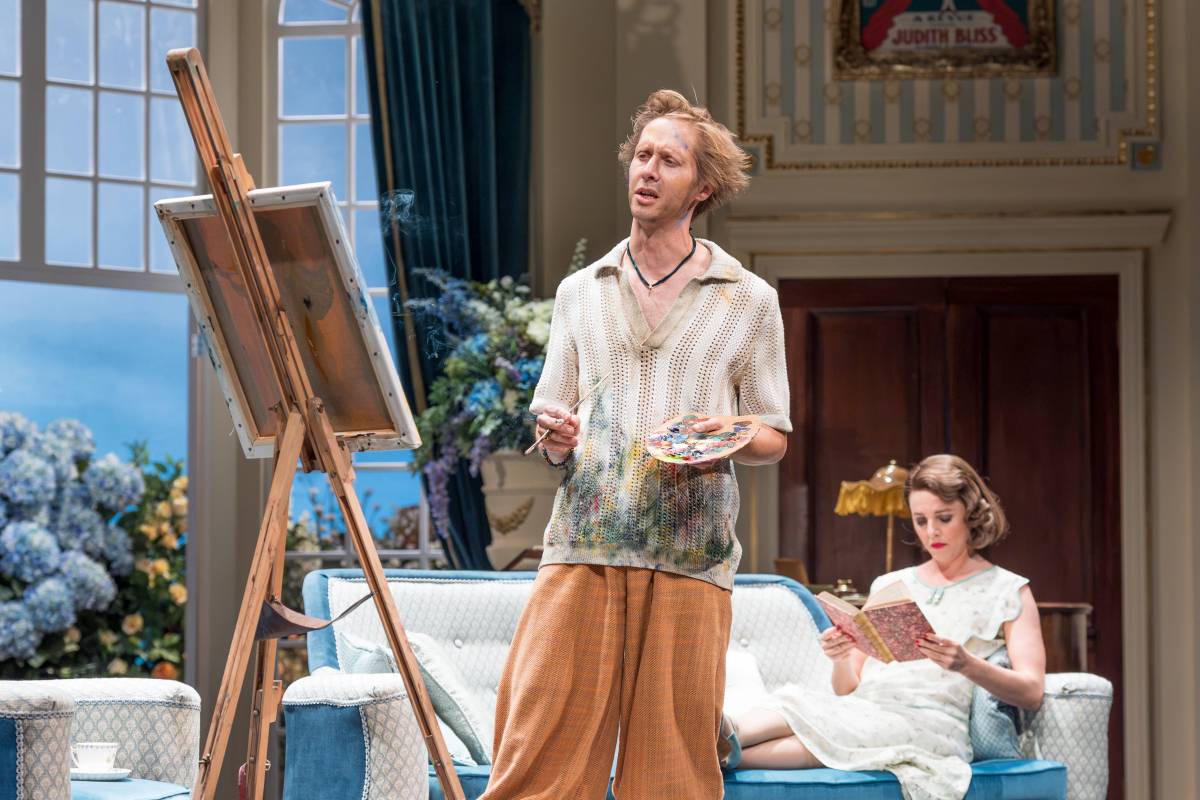 Will Close and Ophelia Lovibond in Hay Fever. Photo: Marc Brenner.