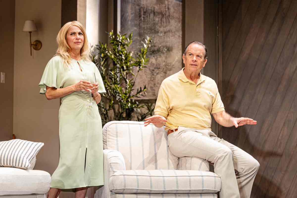Juliet Cowan and Donald Sage in Affluenza. Photo: Danny Kaan.