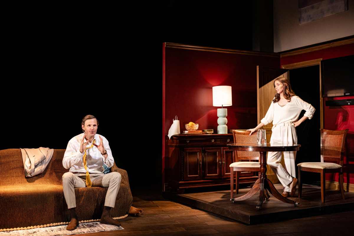 Rupert Young and Wallis Currie-Wood in Affluenza. Photo: Danny Kaan.